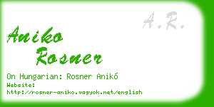 aniko rosner business card